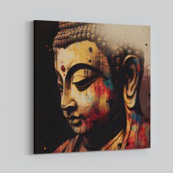 Buddha Head Abstract Color 6 Wall Art