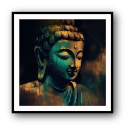 Buddha Head Abstract Color 7 Wall Art