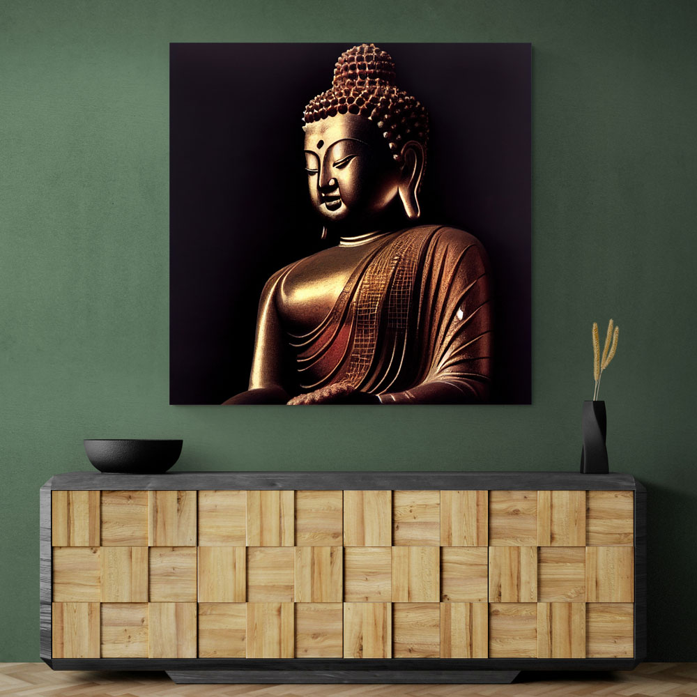 Buddha Golden Statue Wall Art