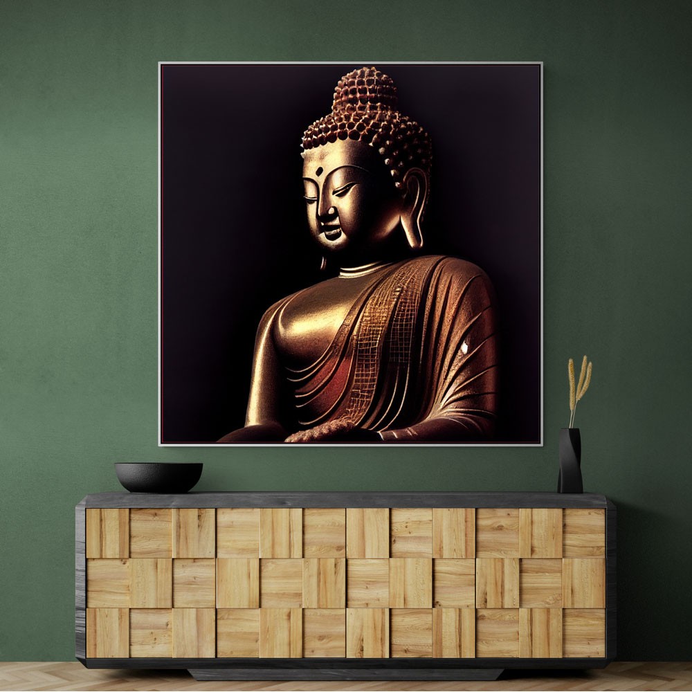 Buddha Golden Statue Wall Art