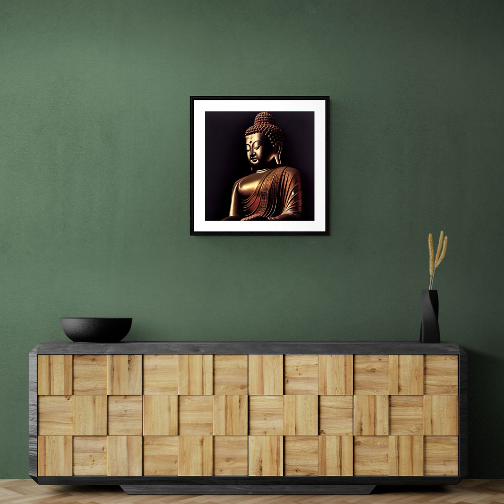 Buddha Golden Statue Wall Art