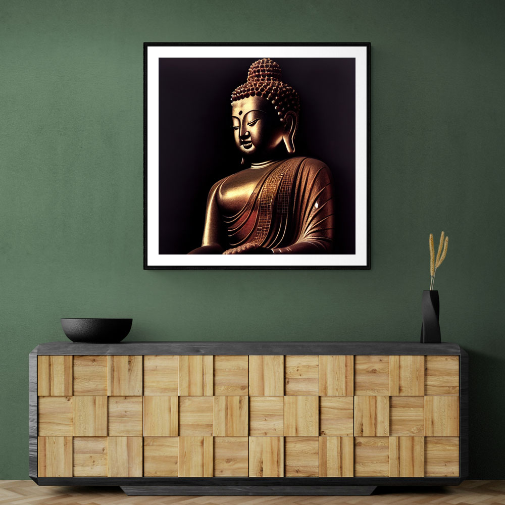 Buddha Golden Statue Wall Art