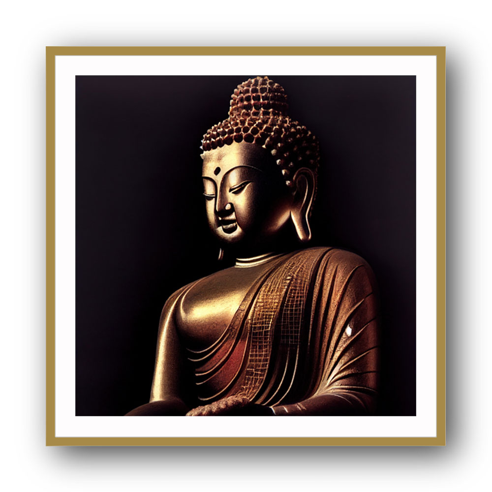 Buddha Golden Statue Wall Art