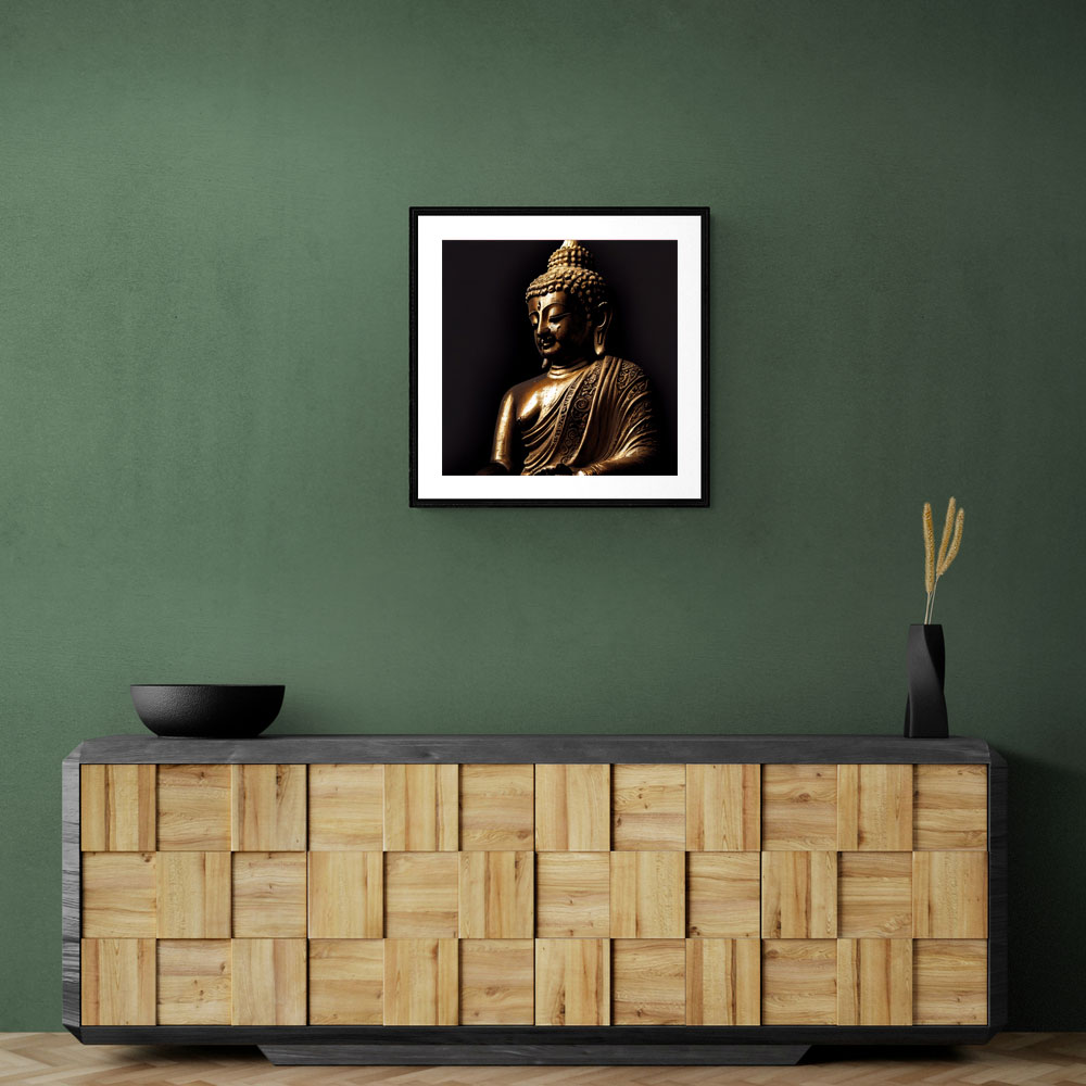 Buddha Golden Statue 2 Wall Art