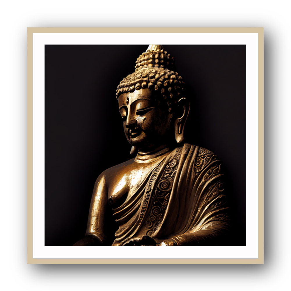 Buddha Golden Statue 2 Wall Art