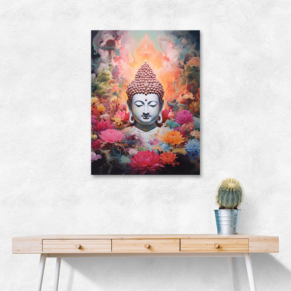 Buddha Flowers Wall Art