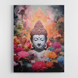 Buddha Flowers Wall Art