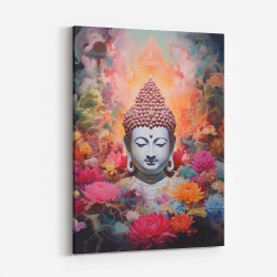 Buddha Flowers Wall Art