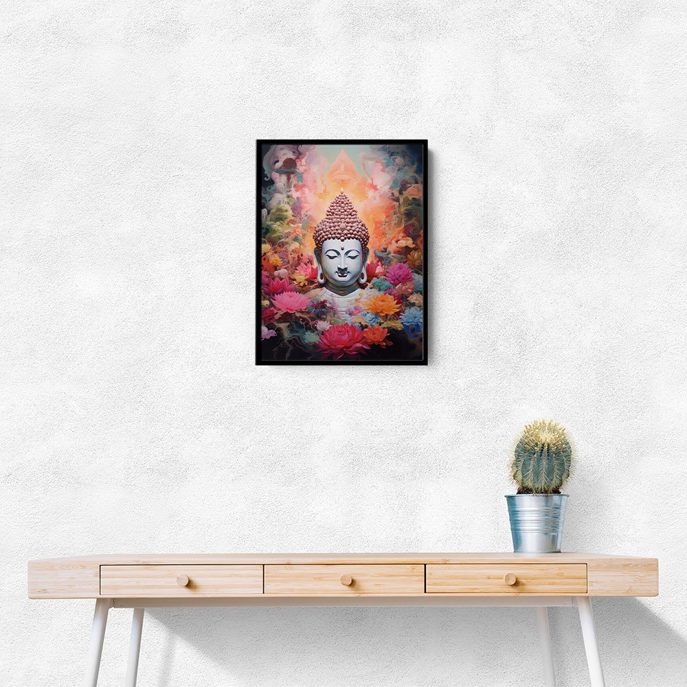 Buddha Flowers Wall Art