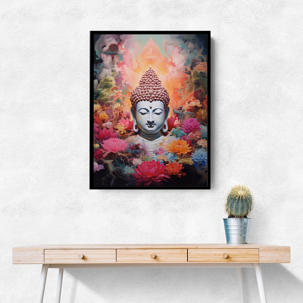 Buddha Flowers Wall Art