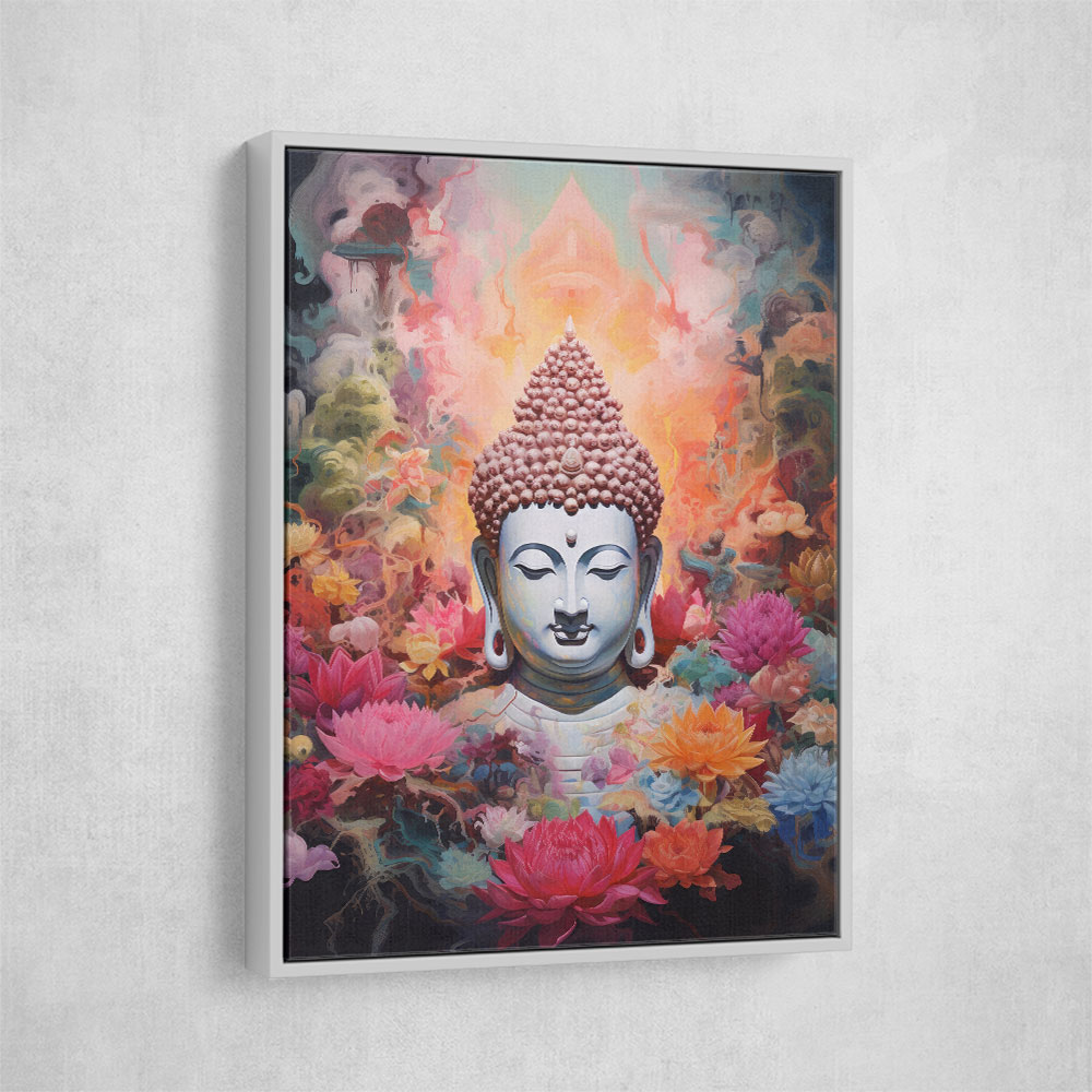 Buddha Flowers Wall Art