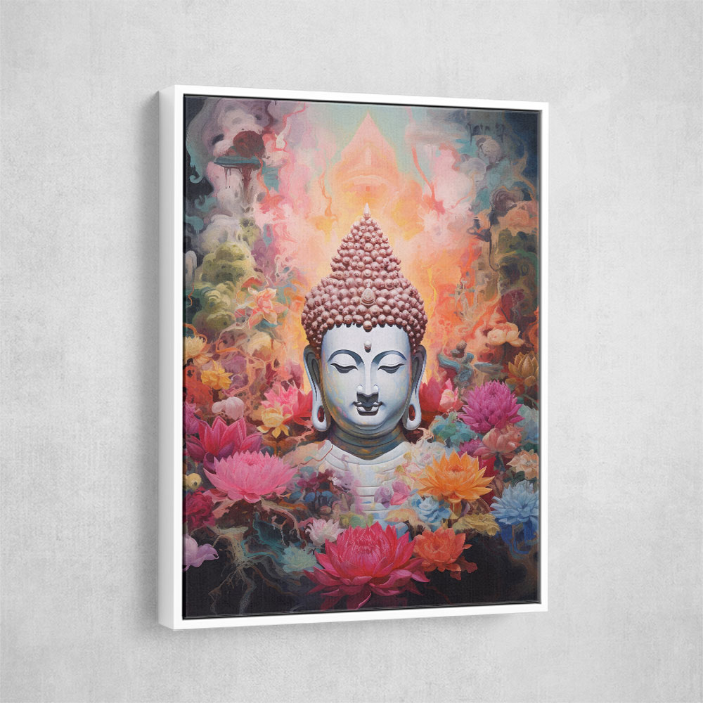 Buddha Flowers Wall Art