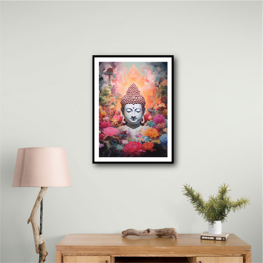 Buddha Flowers Wall Art