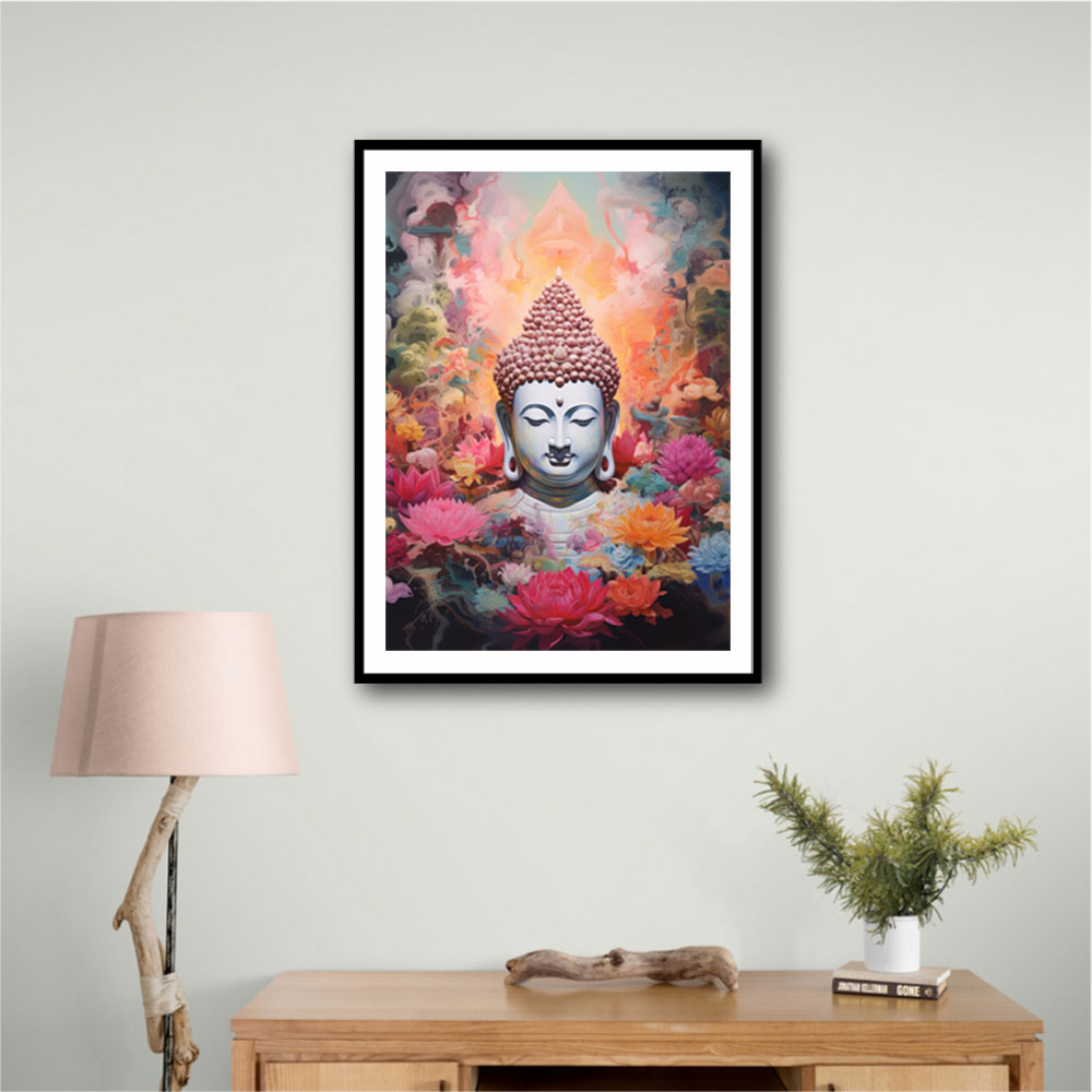 Buddha Flowers Wall Art