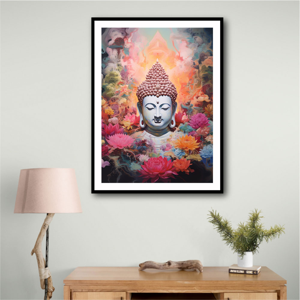 Buddha Flowers Wall Art