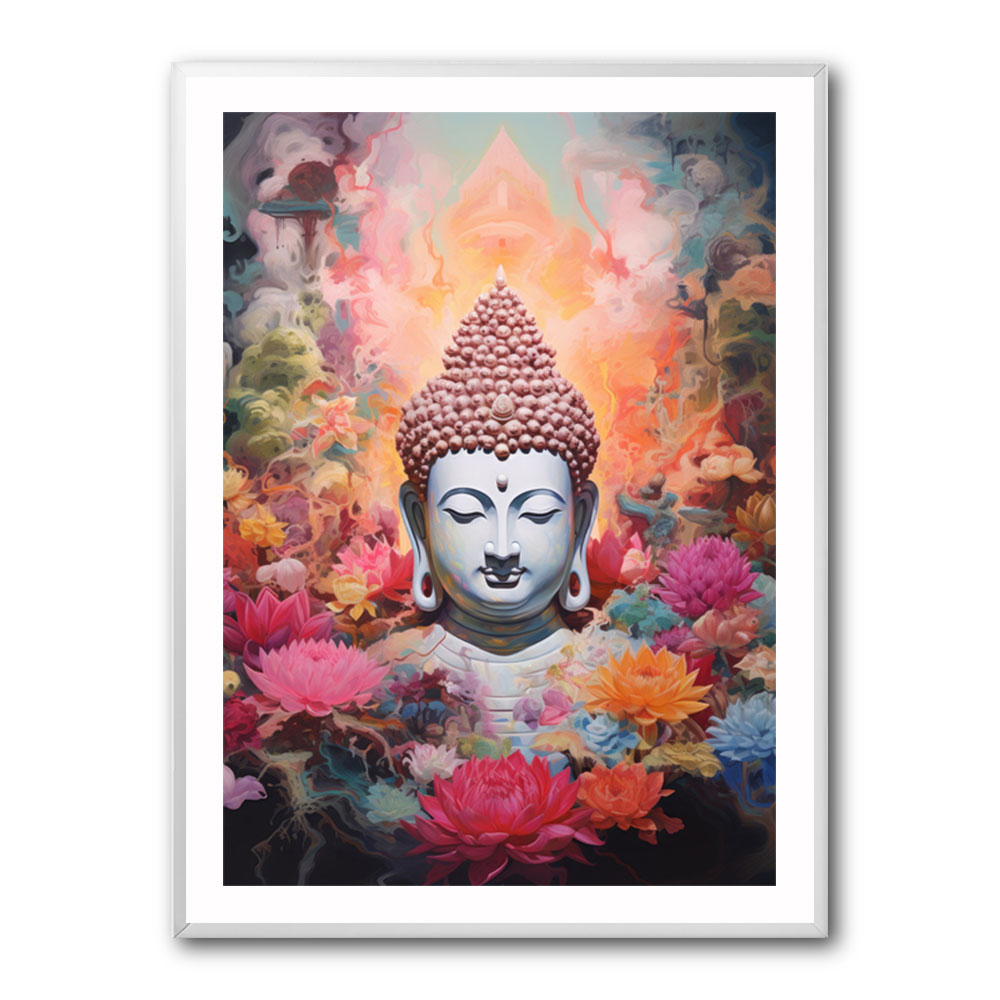 Buddha Flowers Wall Art