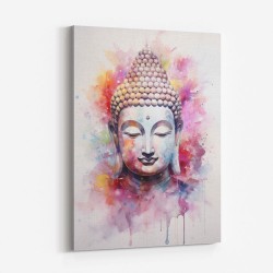Buddha Pink Water Color Wall Art