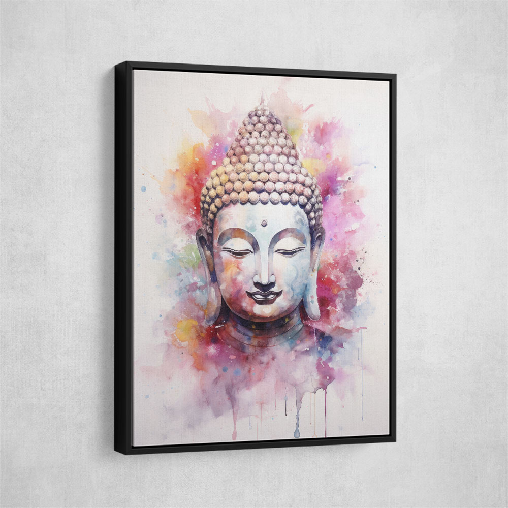Buddha Pink Water Color Wall Art