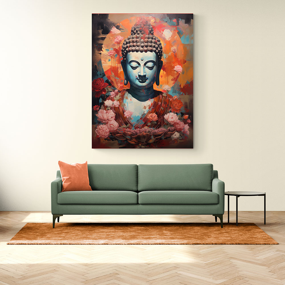 Buddha Flowers 2 Wall Art