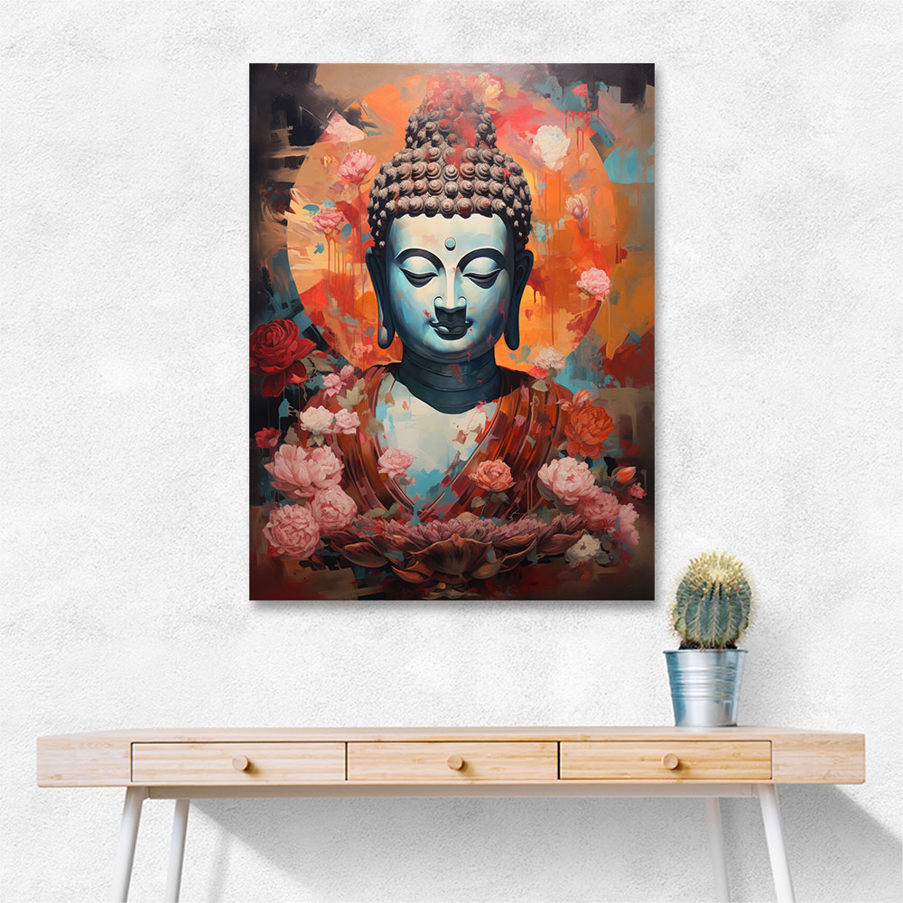 Buddha Flowers 2 Wall Art