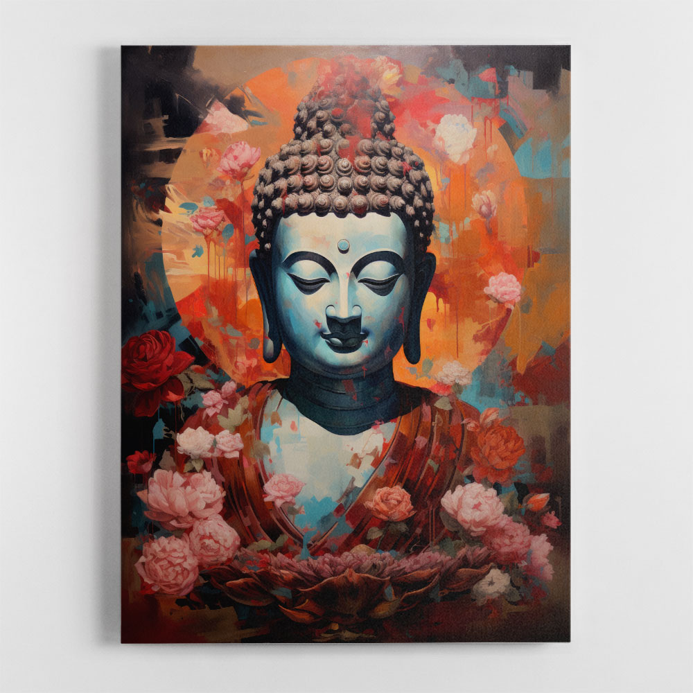 Buddha Flowers 2 Wall Art