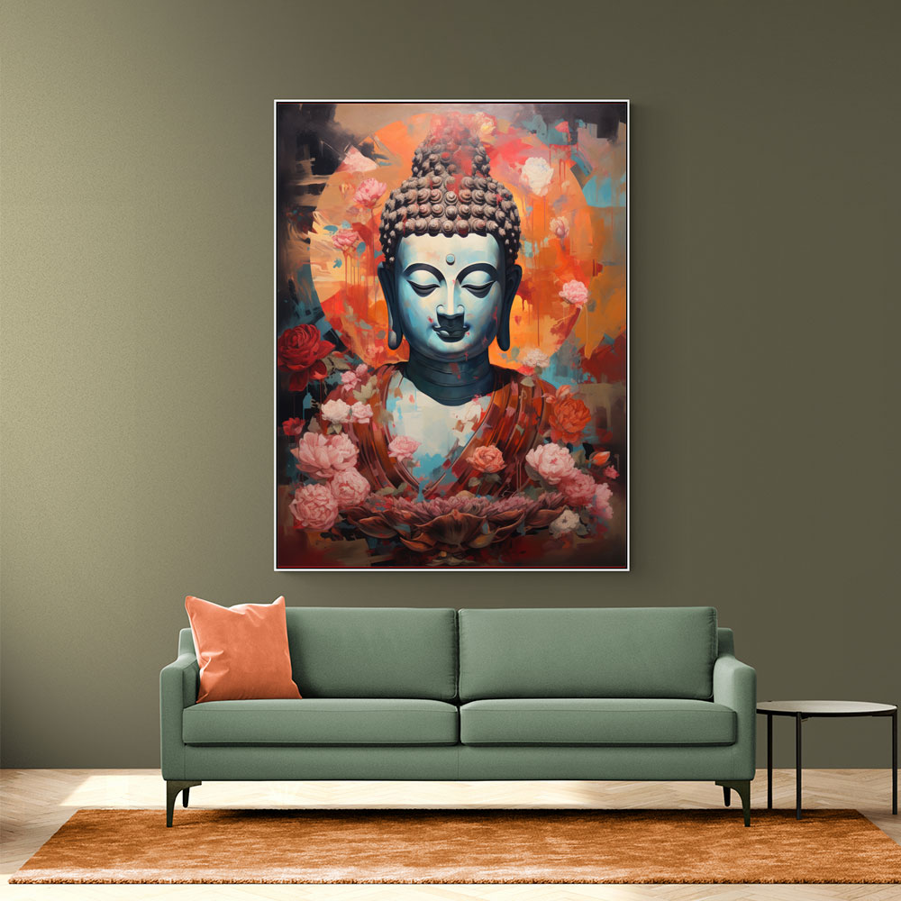 Buddha Flowers 2 Wall Art