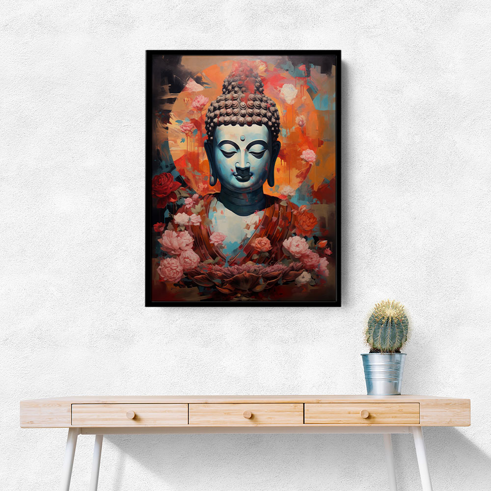 Buddha Flowers 2 Wall Art