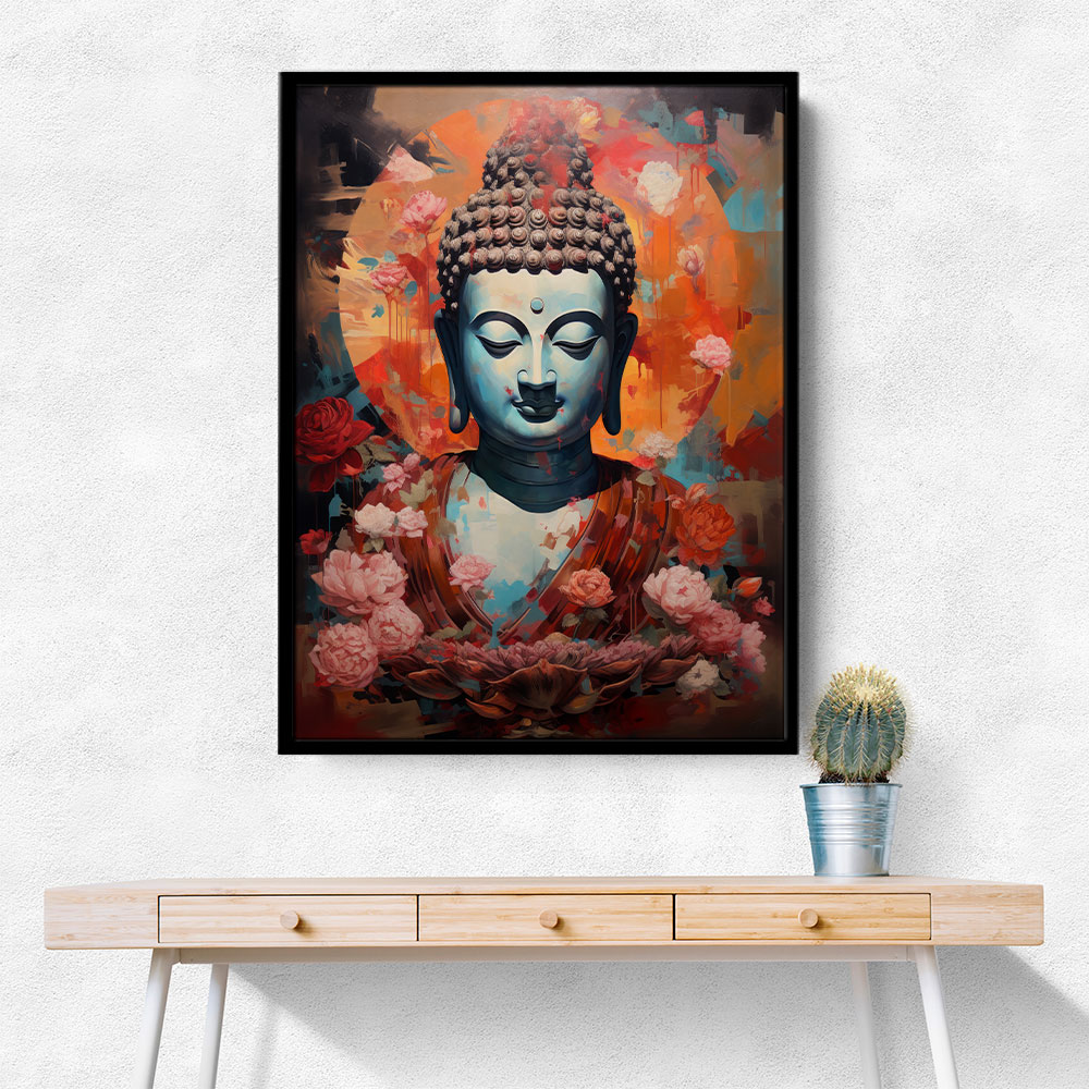 Buddha Flowers 2 Wall Art