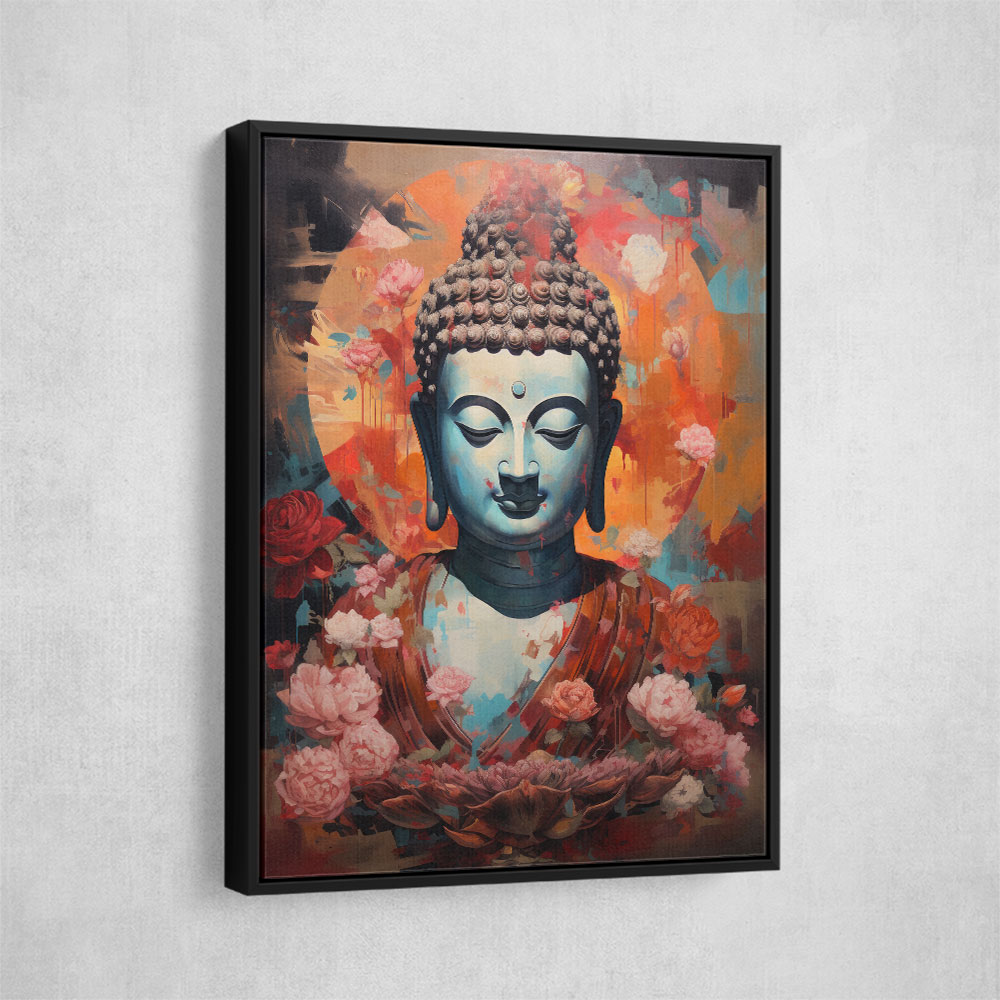 Buddha Flowers 2 Wall Art