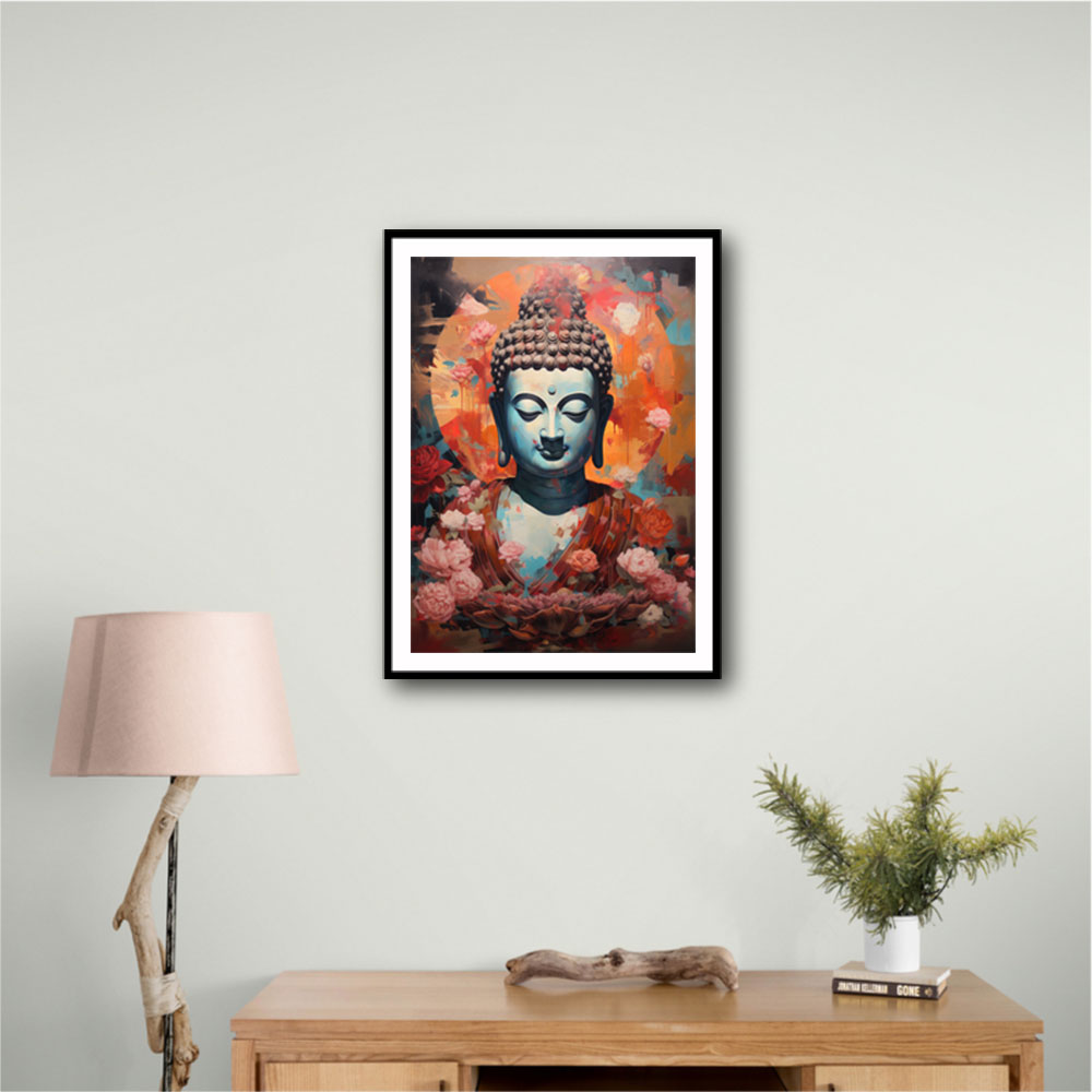 Buddha Flowers 2 Wall Art