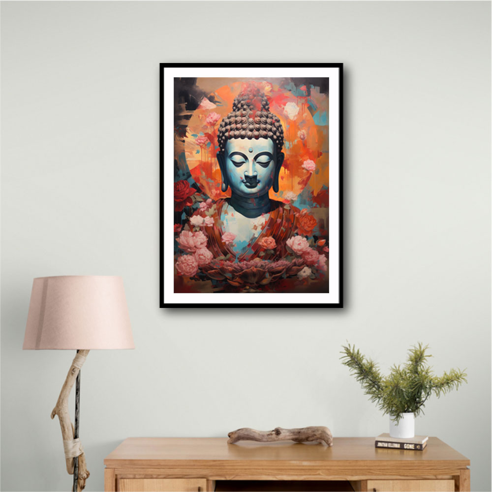 Buddha Flowers 2 Wall Art