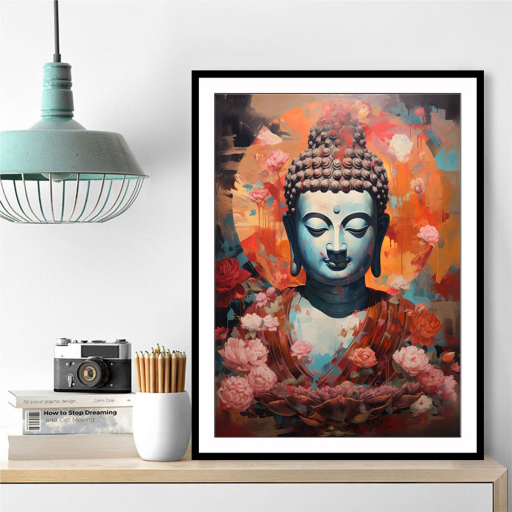 Buddha Flowers 2 Wall Art