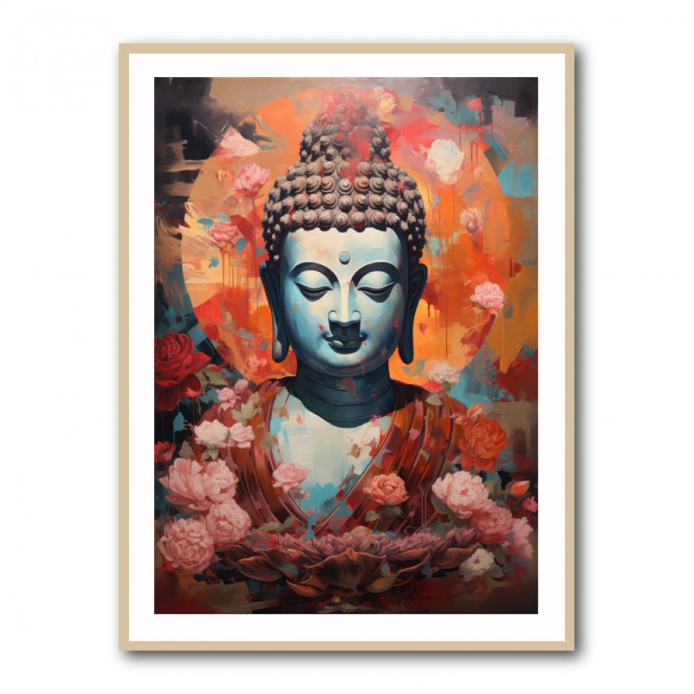 Buddha Flowers 2 Wall Art