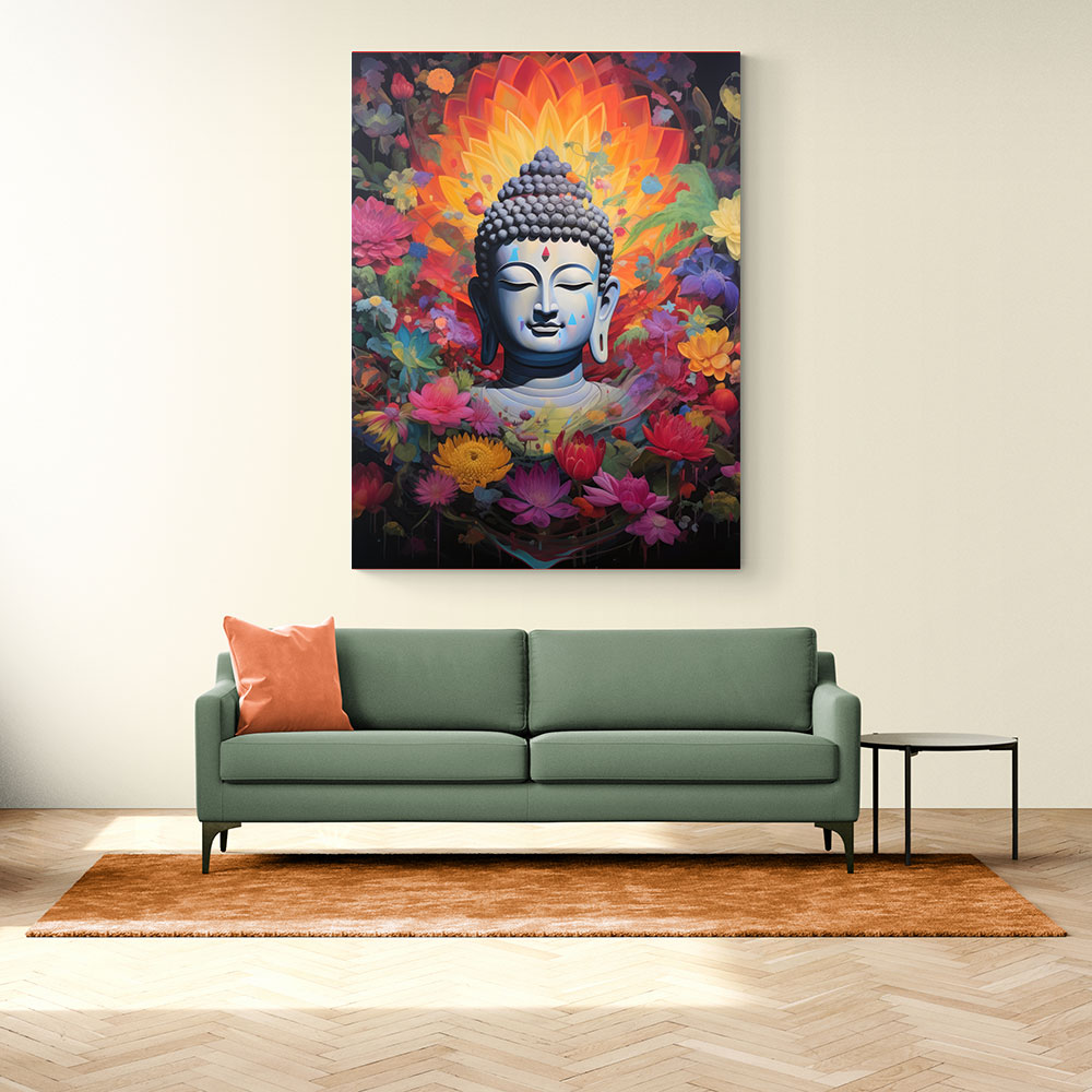 Buddha Flowers 3 Wall Art