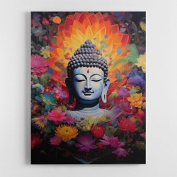 Buddha Flowers 3 Wall Art