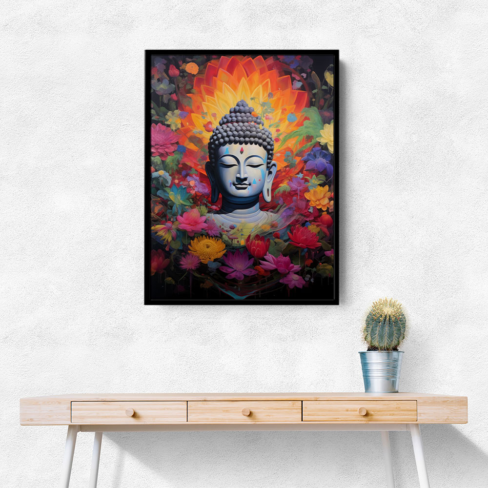 Buddha Flowers 3 Wall Art