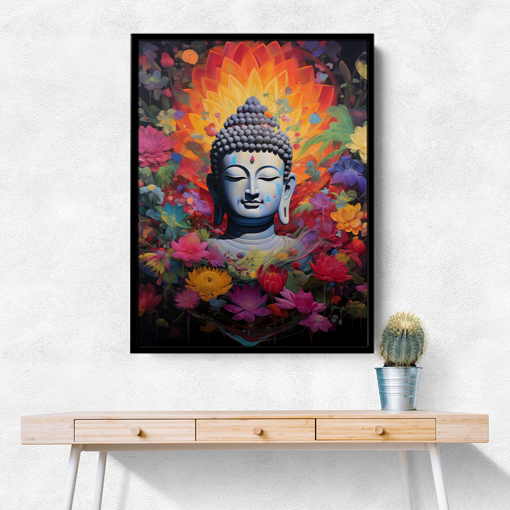 Buddha Flowers 3 Wall Art