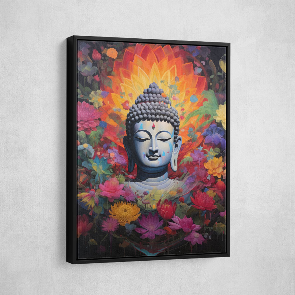 Buddha Flowers 3 Wall Art