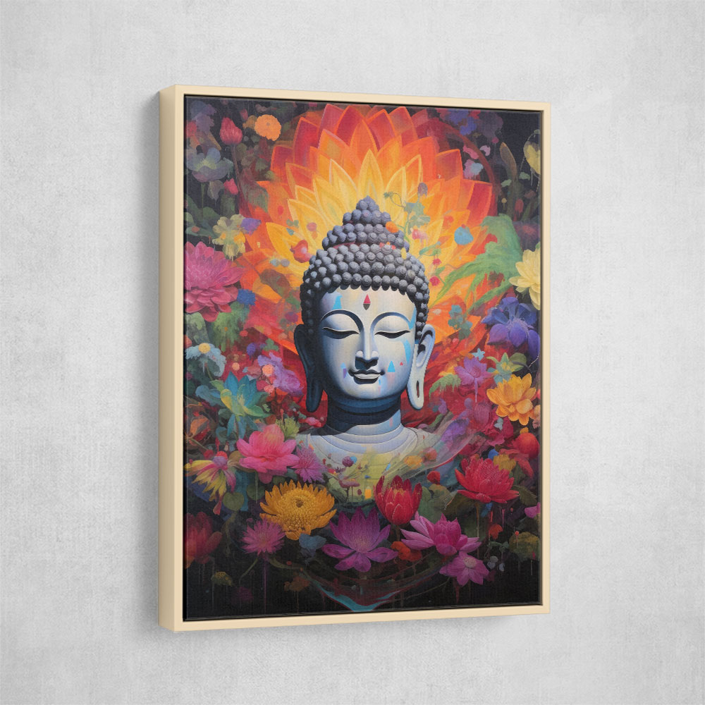 Buddha Flowers 3 Wall Art