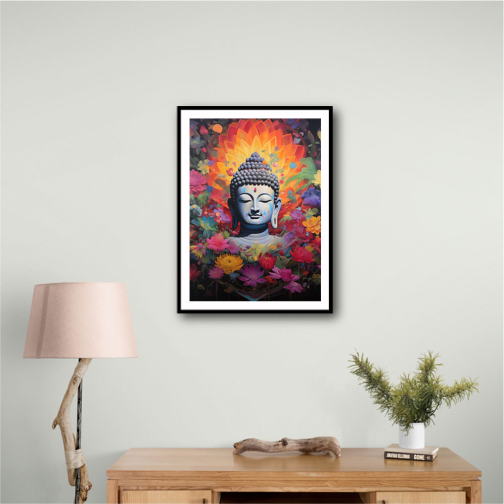 Buddha Flowers 3 Wall Art