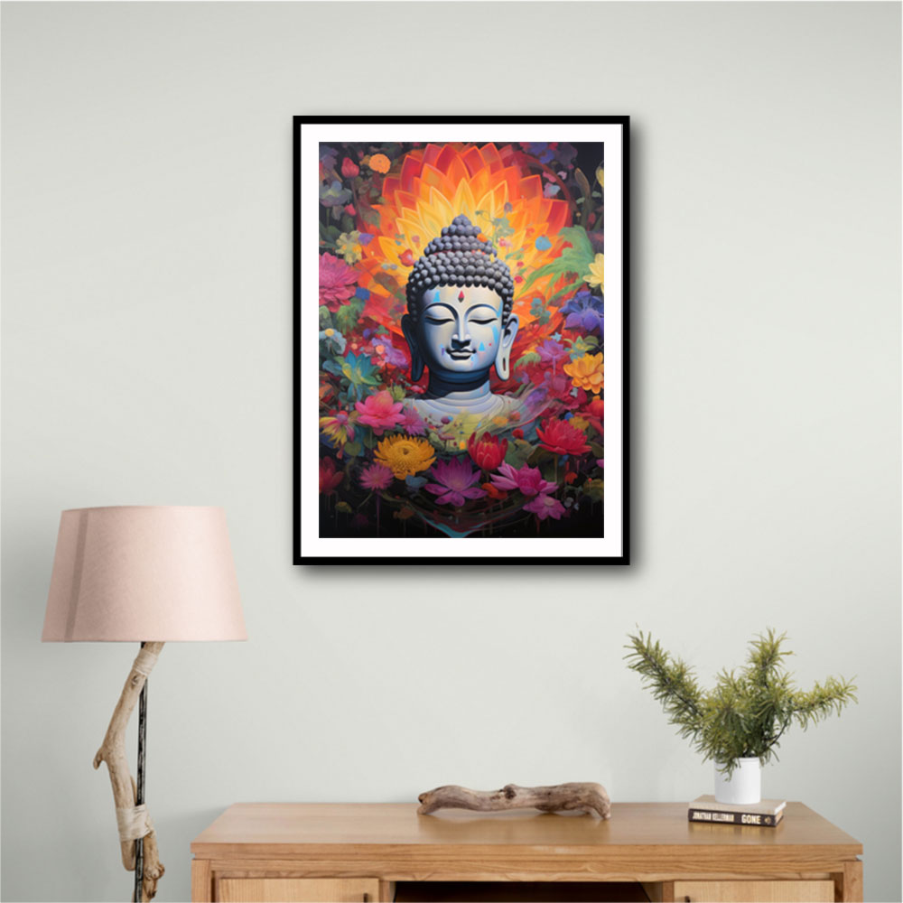 Buddha Flowers 3 Wall Art