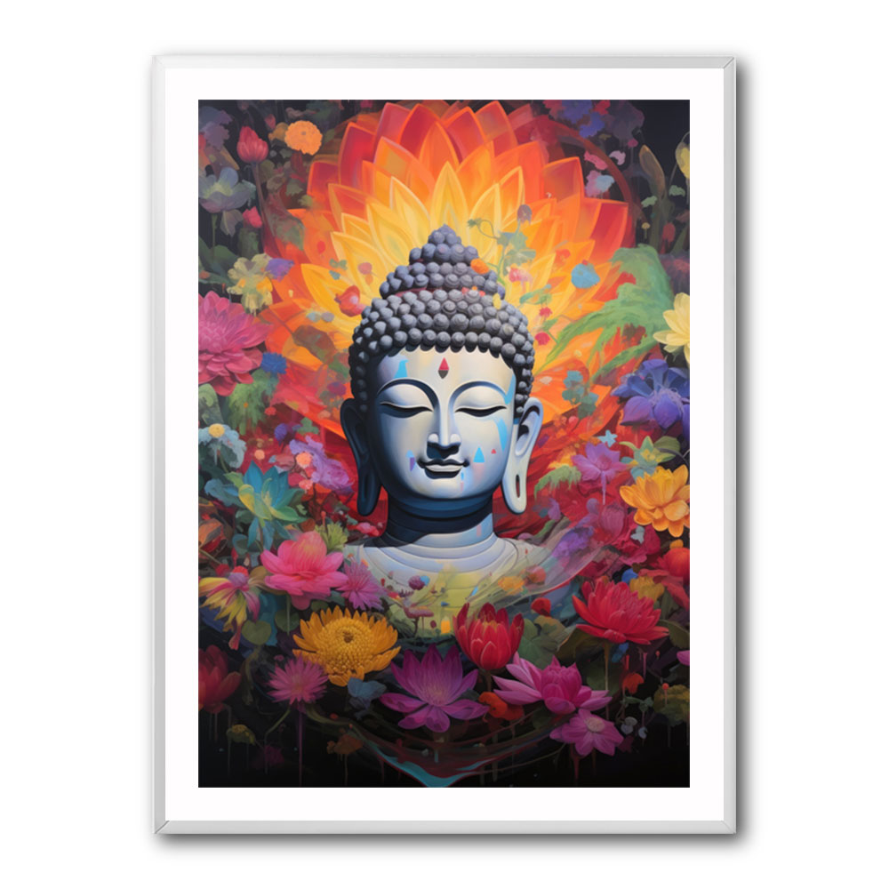 Buddha Flowers 3 Wall Art