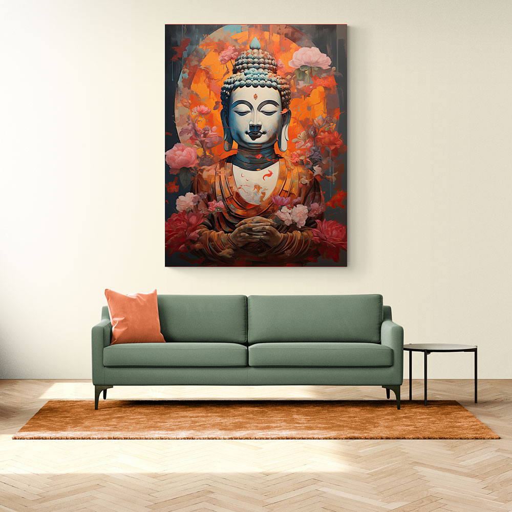 Buddha Flowers 4 Wall Art