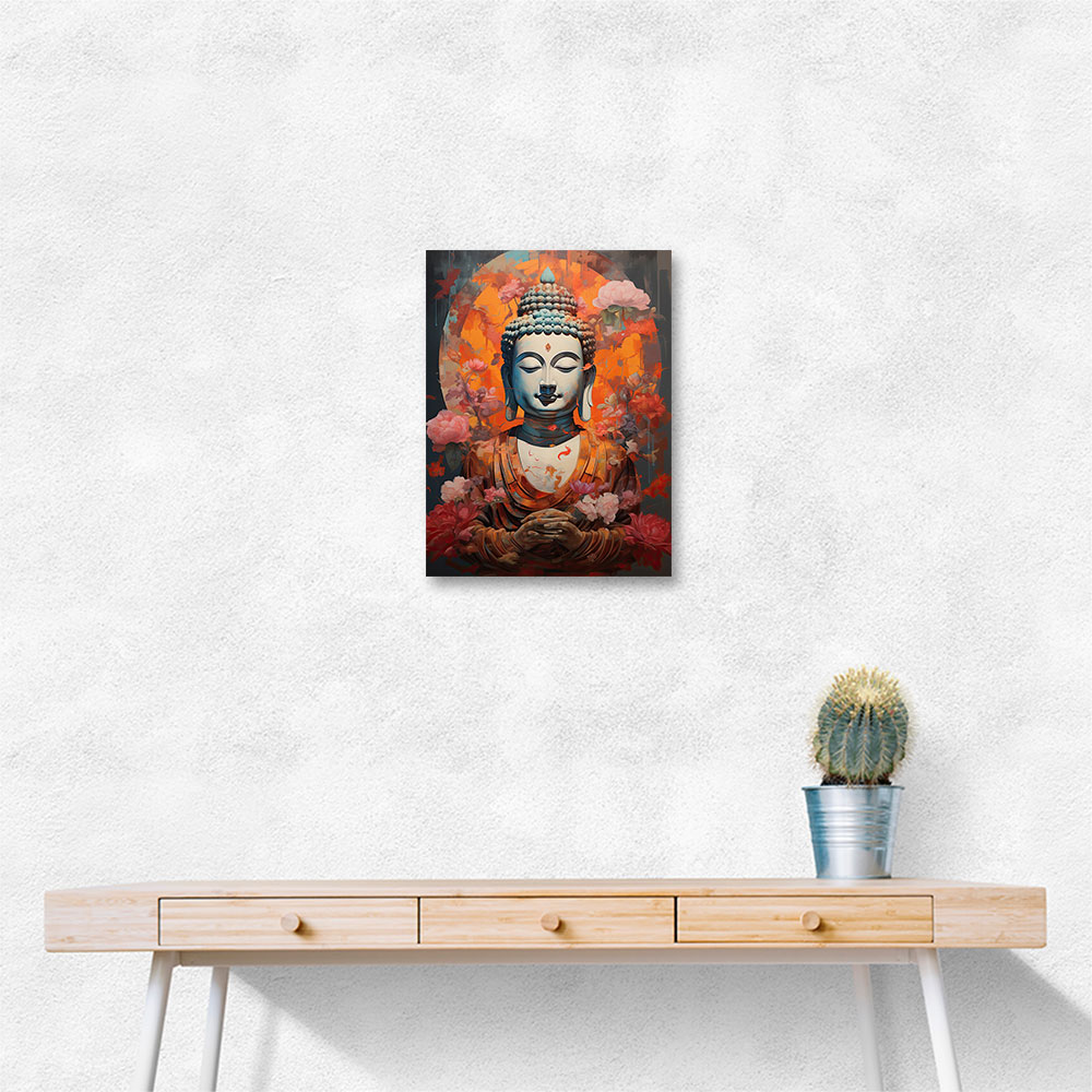 Buddha Flowers 4 Wall Art