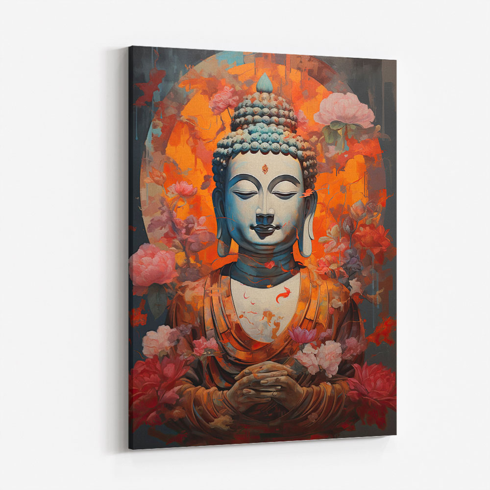 Buddha Flowers 4 Wall Art