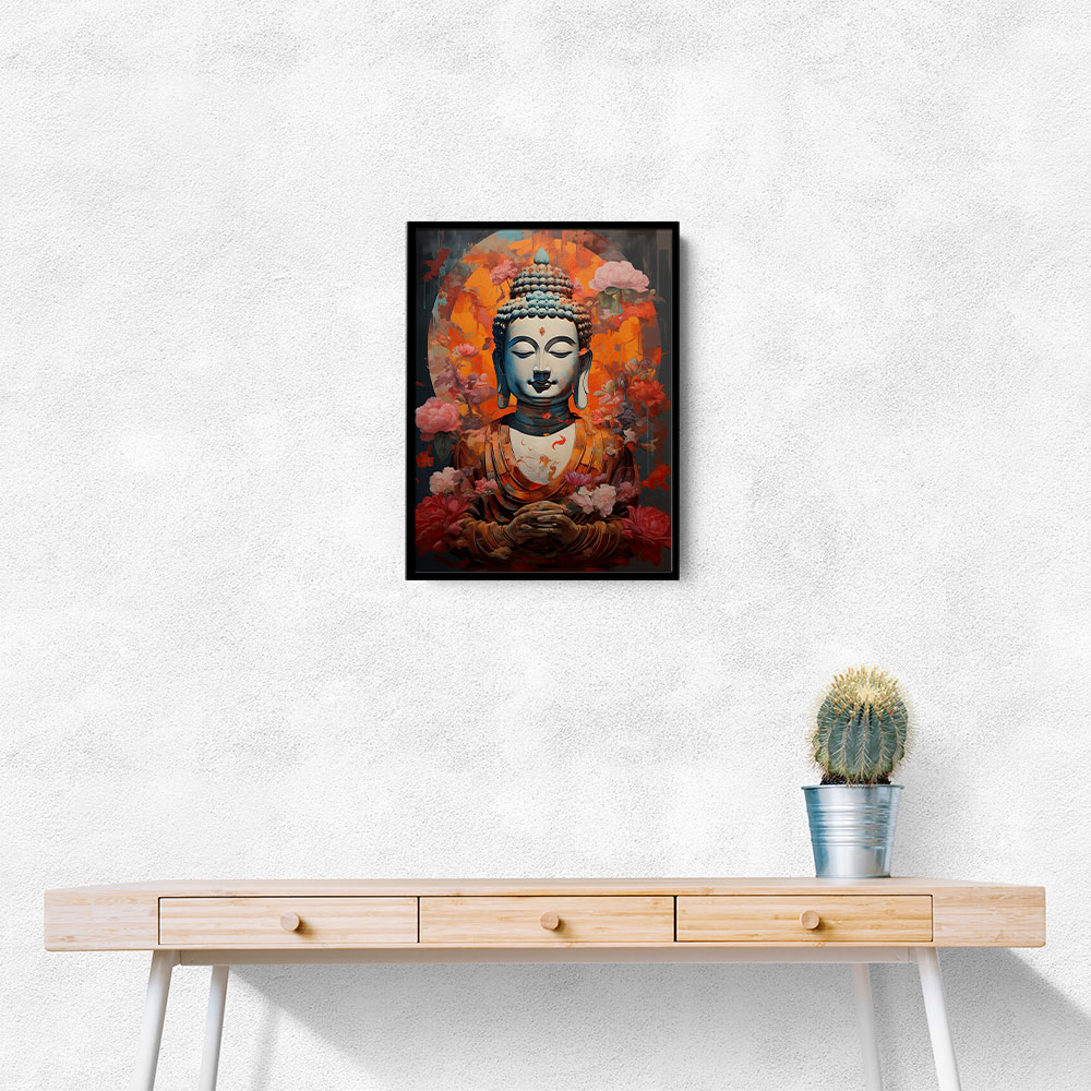 Buddha Flowers 4 Wall Art