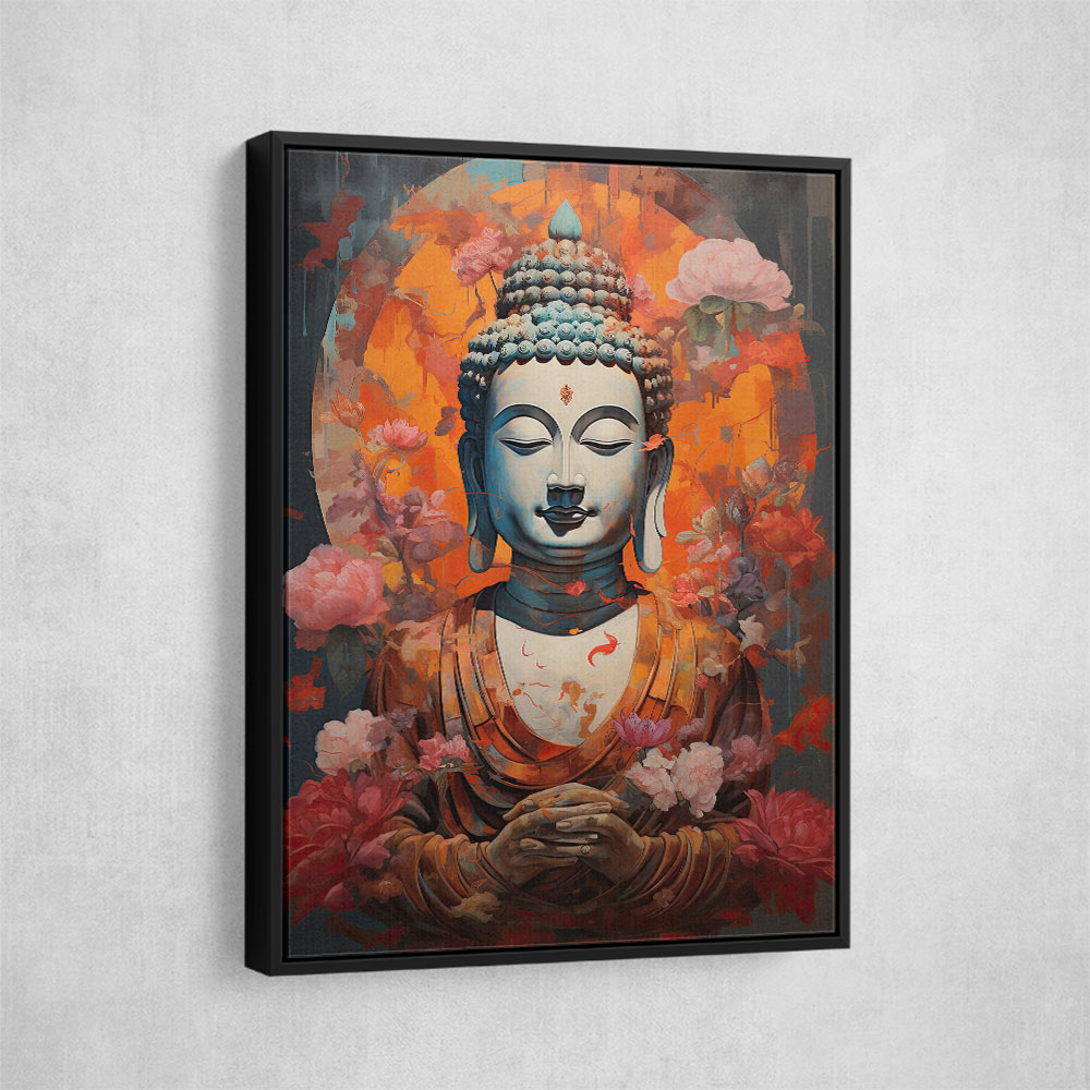 Buddha Flowers 4 Wall Art