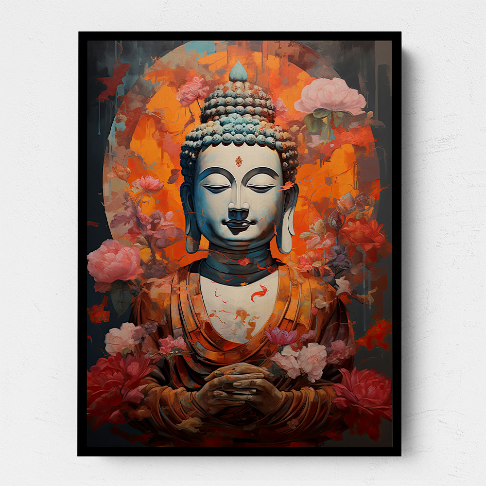 Buddha Flowers 4 Wall Art