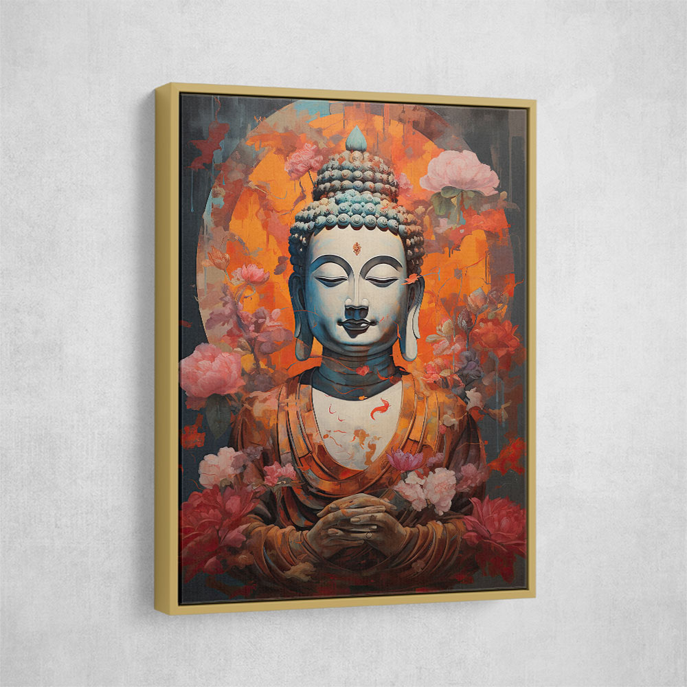 Buddha Flowers 4 Wall Art