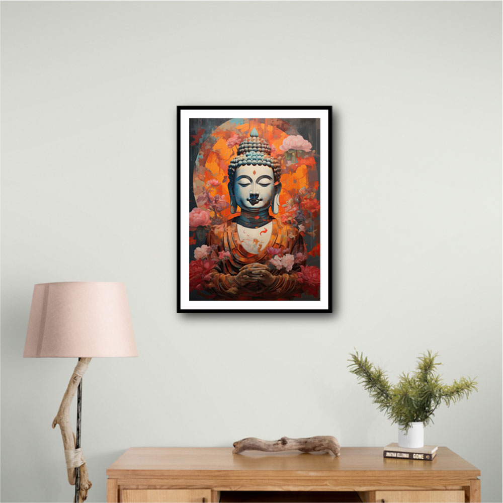 Buddha Flowers 4 Wall Art